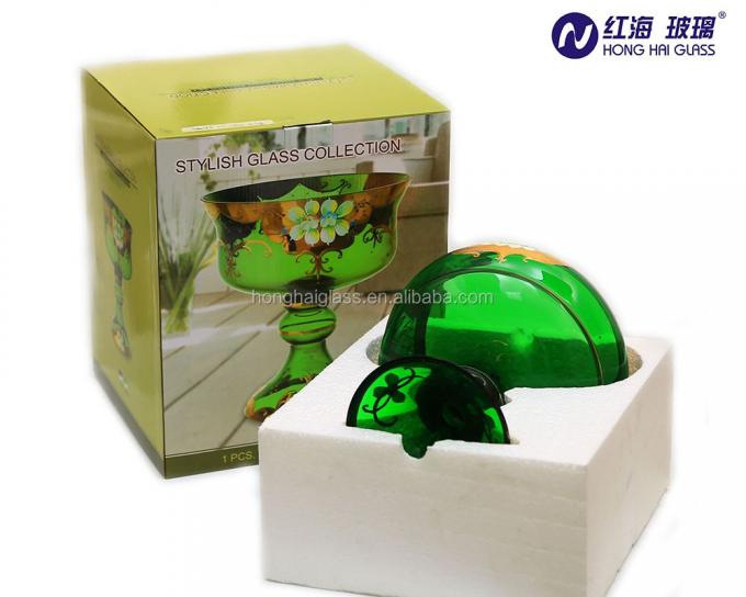 Cốc trái cây Bohemia thủy tinh làm bằng tay Cốc trái cây trang trí độc đáo 3