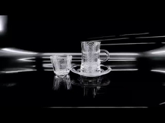 18 PCS турецкая стеклянная чайная чашка Тарелка Прозрачные стеклянные чайные чашки и тарелки турецкая чайная чашка набор