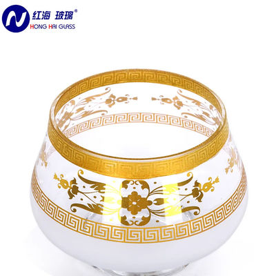 Arabic Crystal Glass Candy Bowls Real Golden Delicate Design