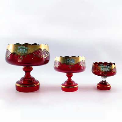 Glass Bohemia Fruit Bowl Handmade Decorative Fruit Bowls Unique