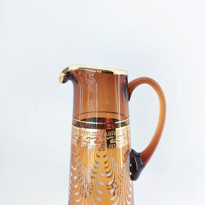 Delicate Water Jug And Cup Set Handmade Glass Pitcher And Cup Set