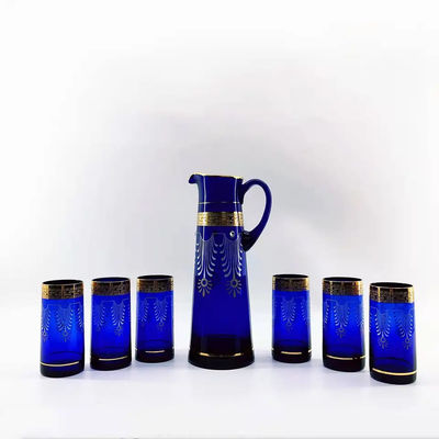 Delicate Water Jug And Cup Set Handmade Glass Pitcher And Cup Set