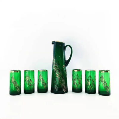 Delicate Water Jug And Cup Set Handmade Glass Pitcher And Cup Set