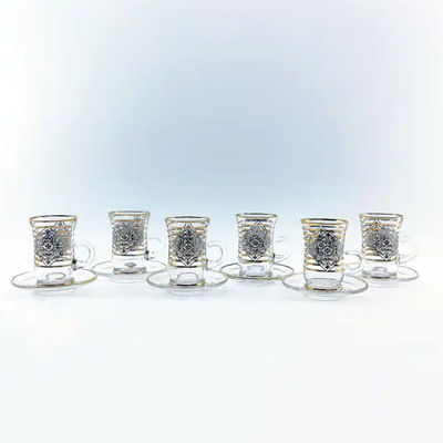 Kitchen Arabic Tea Cup Flower Pattern Custom Arabic Cawa Cups