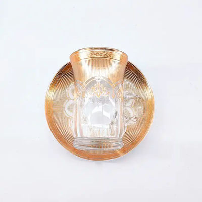 Turkish Middle Eastern Tea Cup Glasses Premium Arabic Style Tea Set