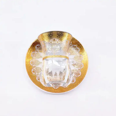 Delicate Arabic Tea Cup Handmade 115ml Volume 6 Cups And 6 Saucers