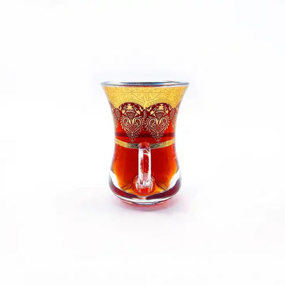 Delicate Arabic Tea Cup Handmade 115ml Volume 6 Cups And 6 Saucers