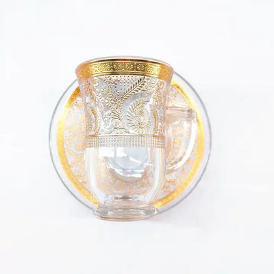 Delicate Glass Turkish Crystal Tea Set 88ml Volume Traditional