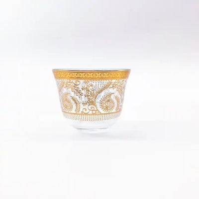 Delicate Glass Turkish Crystal Tea Set 88ml Volume Traditional