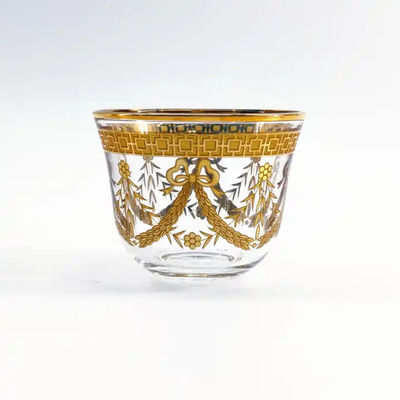 Gold Authentic Turkish Coffee Cups Customized Arabic Cawa Cups