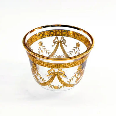 Gold Authentic Turkish Coffee Cups Customized Arabic Cawa Cups