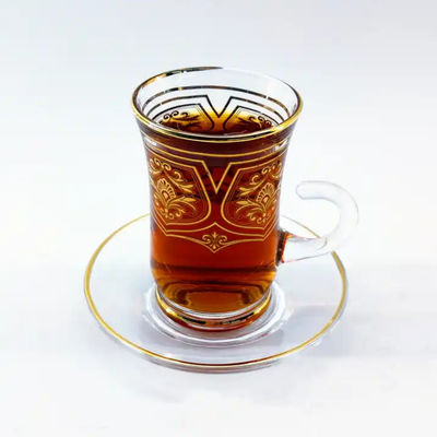 12PCS Arabic Tea Cup Glass Round Exquisite Traditional Arabic Coffee Set