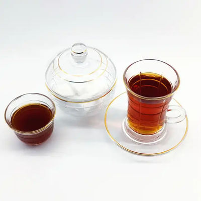 12PCS Arabic Tea Cup 112ml volume Drinkware Arabic Glass Tea Set