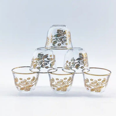 Home Arabic Coffee Cup 50mm Height Turkish Coffee Cups Glass custom