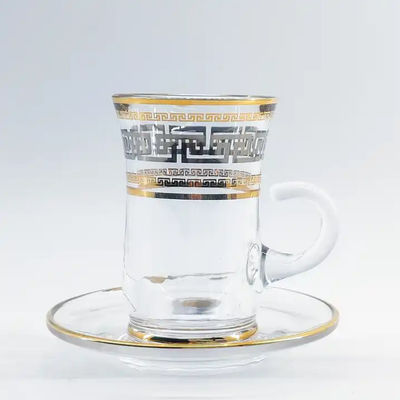 Authentic Traditional Arabic Turkish Tea Cup Set Smooth 87mm Height