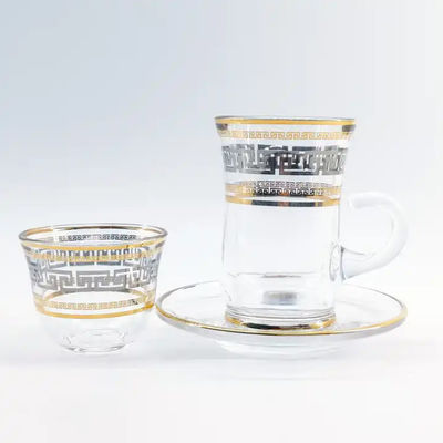 Authentic Traditional Arabic Turkish Tea Cup Set Smooth 87mm Height