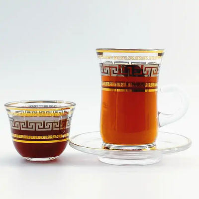 Authentic Traditional Arabic Turkish Tea Cup Set Smooth 87mm Height