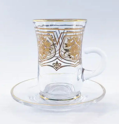 105ml Arabic Tea Cup Hand Painted Glass Turkish Cups For Tea