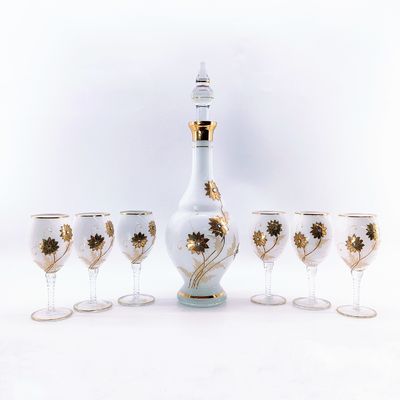 Office Water Pitcher and Glass Set 7Pcs Water Glass And Carafe Set