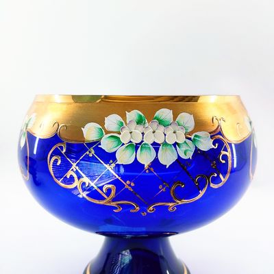 Blue Handmade Fruit Bowls Glass Kitchen Tableware Fruit Bowl