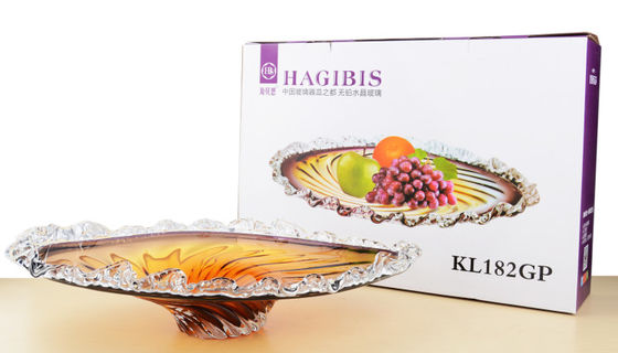 Customized Glass Crystal Fruit Bowl Large Handmade Craftsmanship
