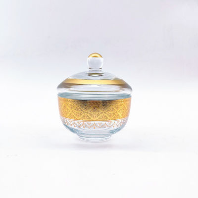 Home Decorative Glass Candy Bowls Small 10.7cm Height Round Shape