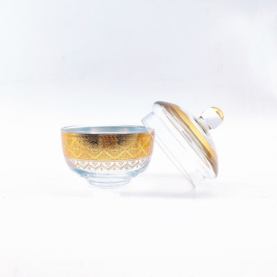 Home Decorative Glass Candy Bowls Small 10.7cm Height Round Shape