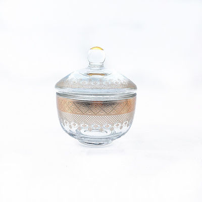Crystal Glass Handmade Sugar Bowl 230g Weight Modern Sugar Bowl