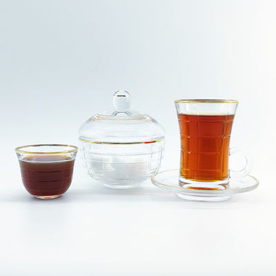 250ml Home Glass Sugar Bowls Small With Hand Cutting Pattern