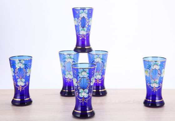 7pcs Water Jug Glass Set Purple Restaurant Glass Carafe Set Heat Resistant