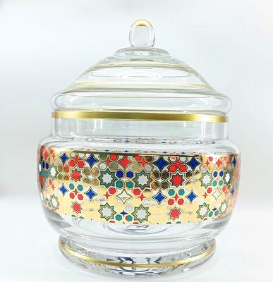 Tableware Crystal Glass Sugar Bowls 1650ml Capacity Food Storage