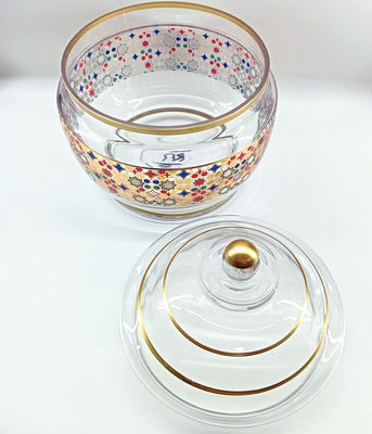 Tableware Crystal Glass Sugar Bowls 1650ml Capacity Food Storage