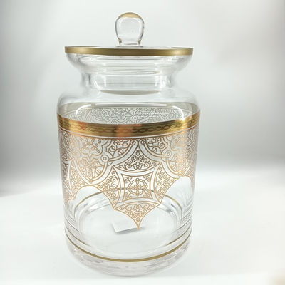 Medium Contemporary Glass Sugar Bowls 1600ml Capacity For Kitchen