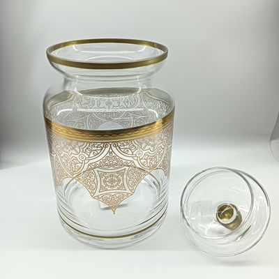 Medium Contemporary Glass Sugar Bowls 1600ml Capacity For Kitchen