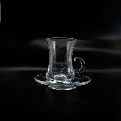 Tea Cup Sets Arabian Style Glass Materials Crystal Customizable Arabic Tea Cup Set for Milk Tea Coffee
