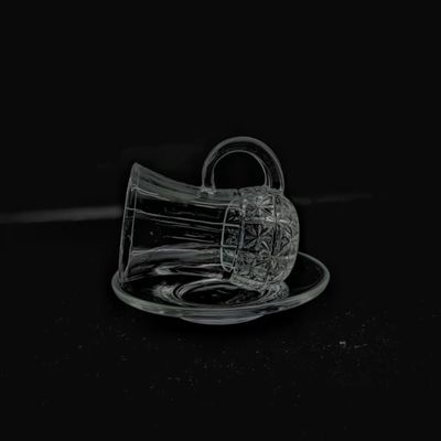 Tea Cup Sets Arabian Style Coffee Cup Sets Glass Materials Hand-Made Design For Tea Coffee Milk With Custimized Patten