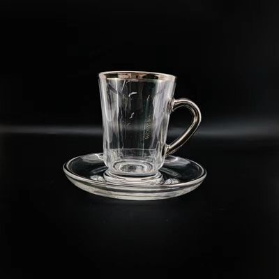 Coffee Drinking Sets Tea Cup Sets Arabian Style Glass Materials Coffee Cup Sets Hand-Made Design For Afternoon Tea