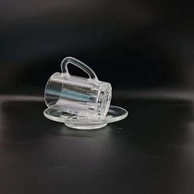 Tea Cup Coffee Cups Drinking Sets with Transparent Glass Fashion Design Cup Sets for Tea Water Milk Coffee