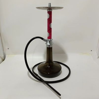 Brown Color Shisha Hookah Gray Glass Bottle Customized Hookah Portable Hookahs With Straight Mouth Wholesale