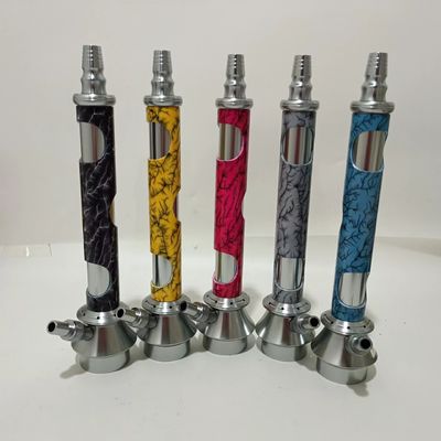Brown Color Shisha Hookah Gray Glass Bottle Customized Hookah Portable Hookahs With Straight Mouth Wholesale