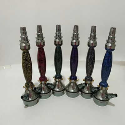 Customized Hookah Aluminum Hookah Shisha Crystal Glass Bottle Portable Hookahs Whole Set With Colorful Stems For Smoking
