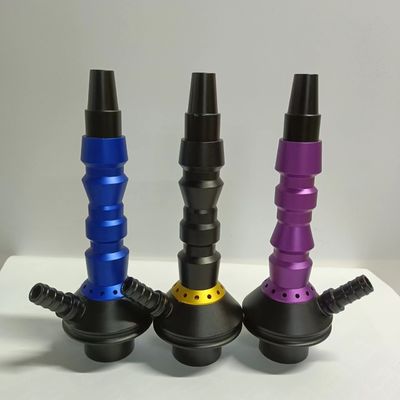 Customizable Aluminum Hookah Transparent Glass Hookah Fashion Design Shisha For Smoking With Stems Tubes Hoses