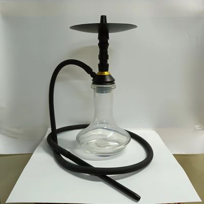 Customizable Aluminum Hookah Transparent Glass Hookah Fashion Design Shisha For Smoking With Stems Tubes Hoses