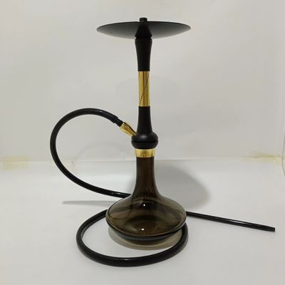 Handmade Gray Color Glass Bottle Shisha Hookah Customized Hookah Portable Air Smoke Nargile Accessories