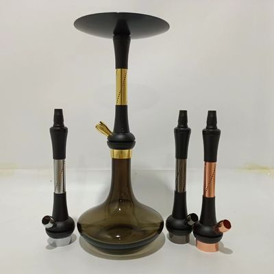Handmade Gray Color Glass Bottle Shisha Hookah Customized Hookah Portable Air Smoke Nargile Accessories
