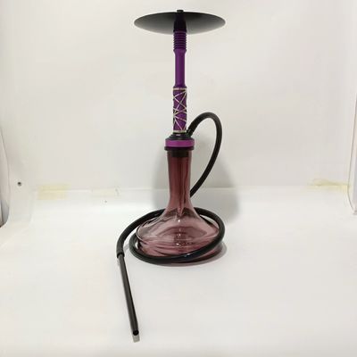 Portable And Modern Aluminum Hookah Handmade Shisha Color Glass Chicha Flask Smoke Glass Shisha For Smoking Sheesha