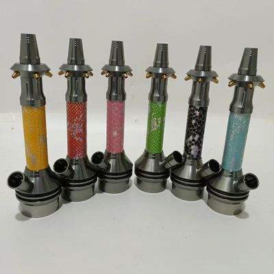 Stylish And Portable Aluminum Hookah Clear Color Transparent Bottle Handmade Hookah Shisha Smoking Tool Whole Set