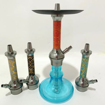 Convenient Aluminum Hookah Sea Blue Color Bottle European Hookah Shisha Smoke Nargile Accessories Wholeset