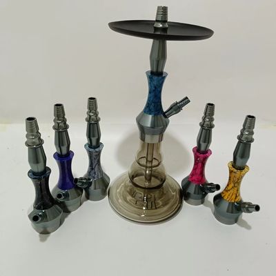 Gray Color Glass Full Set Hookah Shisha Portable Smoke Nagilar Good Quality Natural Color Glass For Hassle-Free Smoking