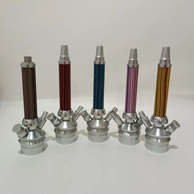 Hookah Handmade Shisha Color Glass Chicha Smoke Glass Shisha Aluminum Hookah With Colorful Smoke Tube For Shisha Lovers